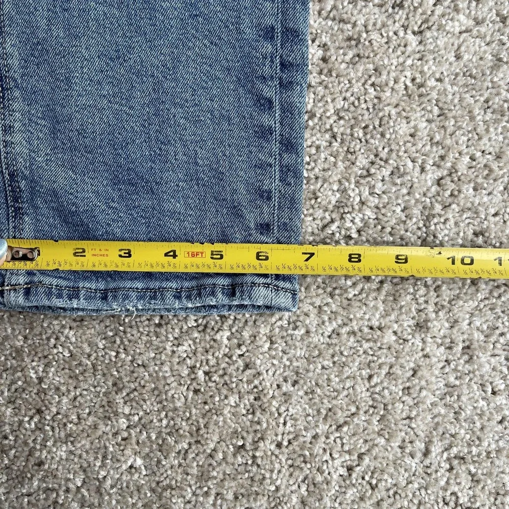 American Eagle Outfitters Straight Jeans Womens 2 Light Wash Blue Stretch Denim